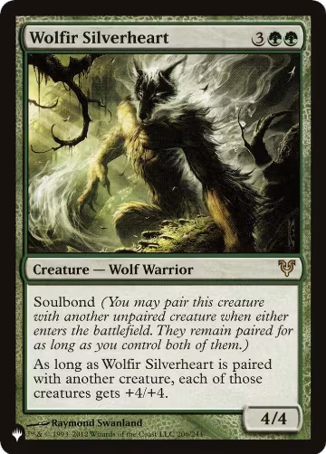 Wolfir Silverheart (206/244), The List Reprints — Magic card price