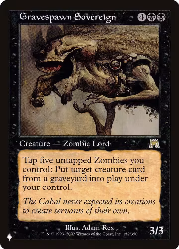 Gravespawn Sovereign (152/350), The List Reprints — Magic card price