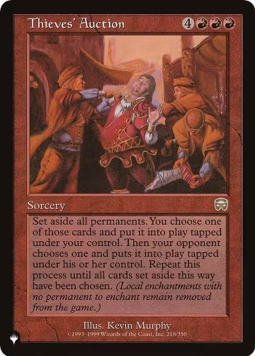 Thieves' Auction (218/350), The List Reprints — Magic card price