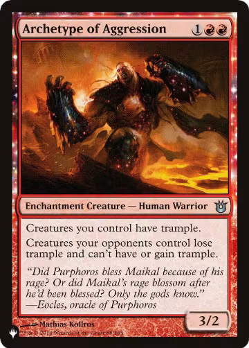 Archetype of Aggression (88/165), The List Reprints — Magic card price