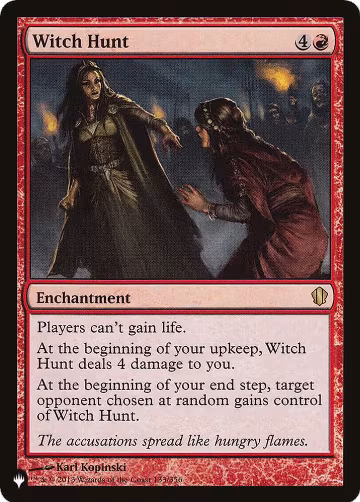 Witch Hunt (133/356), The List Reprints — Magic card price