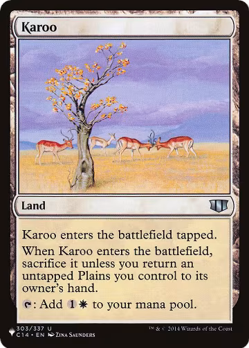 Karoo (C14) (303/337), The List Reprints — Magic card price