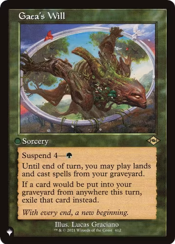 Gaea's Will (412/303), The List Reprints — Magic card price