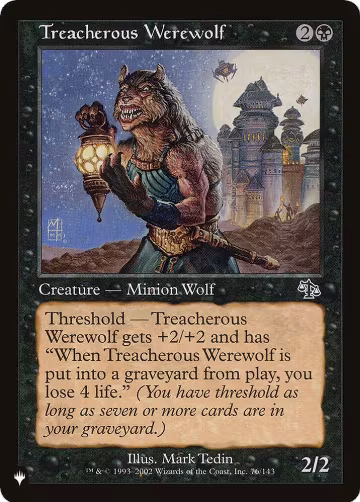 Treacherous Werewolf (76/143), The List Reprints — Magic card price