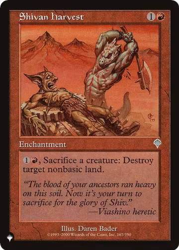 Shivan Harvest (167/350), The List Reprints — Magic card price