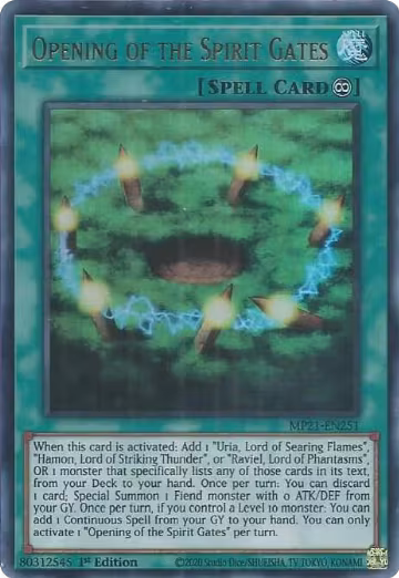 Opening of the Spirit Gates (MP21-EN251), 2021 Tin of Ancient Battles — Yu-Gi-Oh! card price
