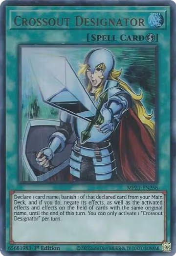 Crossout Designator (MP21-EN258), 2021 Tin of Ancient Battles — Yu-Gi-Oh! card price