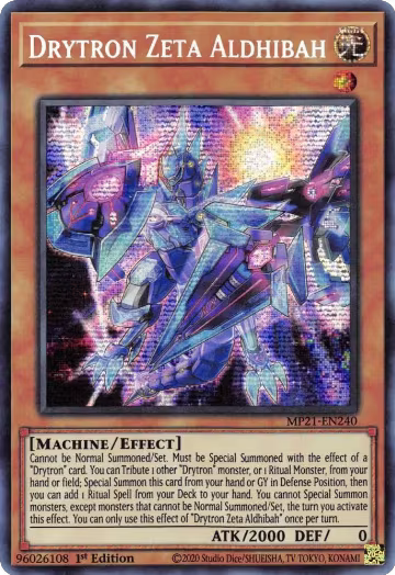 Drytron Zeta Aldhibah (MP21-EN240), 2021 Tin of Ancient Battles — Yu-Gi-Oh! card price