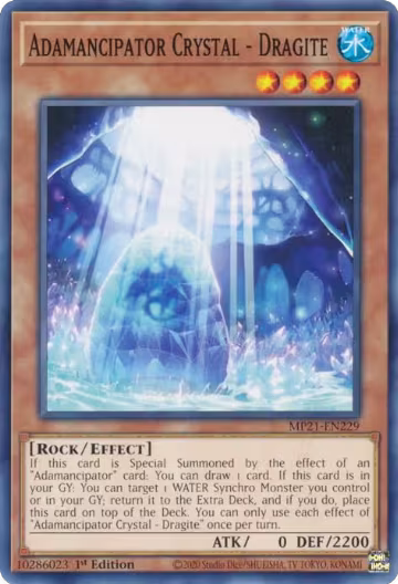 Adamancipator Crystal - Dragite (MP21-EN229), 2021 Tin of Ancient Battles — Yu-Gi-Oh! card price