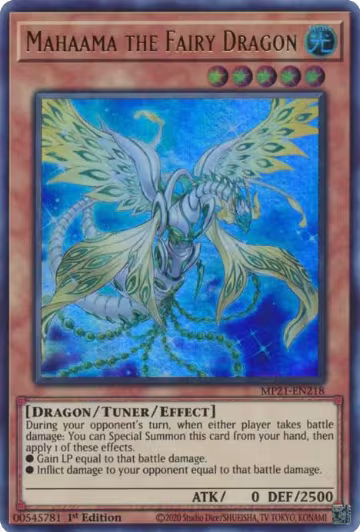 Mahaama the Fairy Dragon (MP21-EN218), 2021 Tin of Ancient Battles — Yu-Gi-Oh! card price