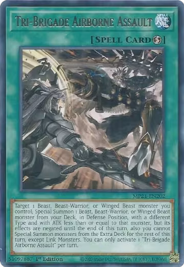 Tri-Brigade Airborne Assault (MP21-EN202), 2021 Tin of Ancient Battles — Yu-Gi-Oh! card price