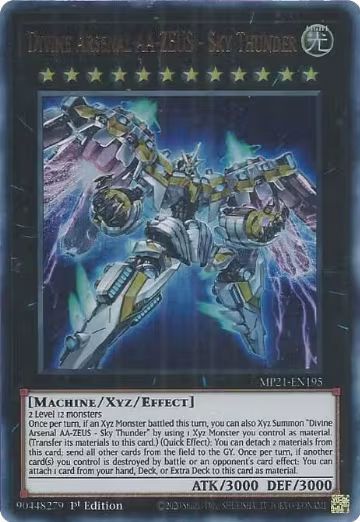 Divine Arsenal AA-ZEUS - Sky Thunder (MP21-EN195), 2021 Tin of Ancient Battles — Yu-Gi-Oh! card price