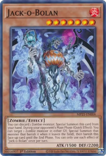 Jack-o-Bolan (MP21-EN008), 2021 Tin of Ancient Battles — Yu-Gi-Oh! card price