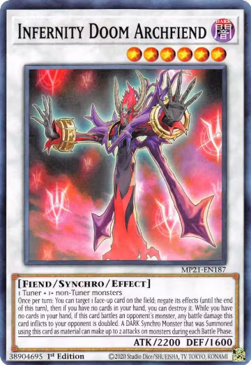 Infernity Doom Archfiend (MP21-EN187), 2021 Tin of Ancient Battles — Yu-Gi-Oh! card price