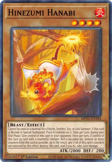Hinezumi Hanabi (MP21-EN184), 2021 Tin of Ancient Battles — Yu-Gi-Oh! card price