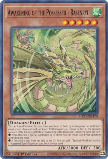Awakening of the Possessed - Rasenryu (MP21-EN178), 2021 Tin of Ancient Battles — Yu-Gi-Oh! card price