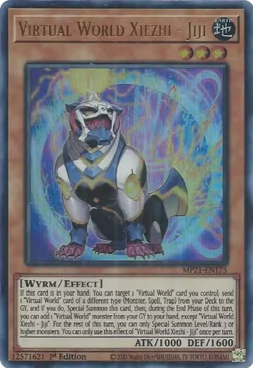 Virtual World Xiezhi - Jiji (MP21-EN175), 2021 Tin of Ancient Battles — Yu-Gi-Oh! card price