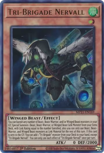Tri-Brigade Nervall (MP21-EN169), 2021 Tin of Ancient Battles — Yu-Gi-Oh! card price