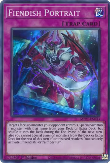 Fiendish Portrait (MP21-EN033), 2021 Tin of Ancient Battles — Yu-Gi-Oh! card price