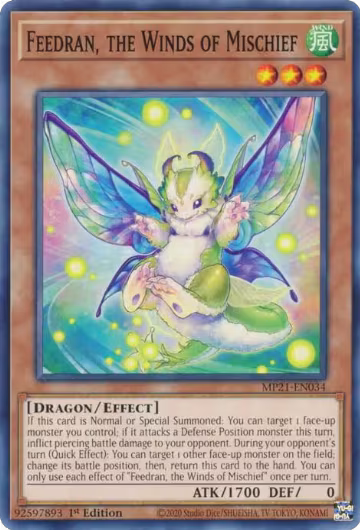 Feedran, the Winds of Mischief (MP21-EN034), 2021 Tin of Ancient Battles — Yu-Gi-Oh! card price