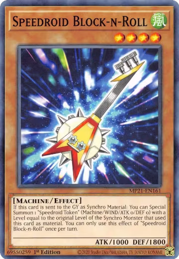 Speedroid Block-n-Roll (MP21-EN161), 2021 Tin of Ancient Battles — Yu-Gi-Oh! card price