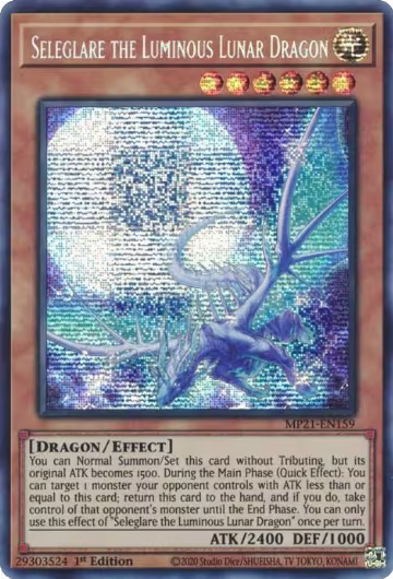Seleglare the Luminous Lunar Dragon (MP21-EN159), 2021 Tin of Ancient Battles — Yu-Gi-Oh! card price