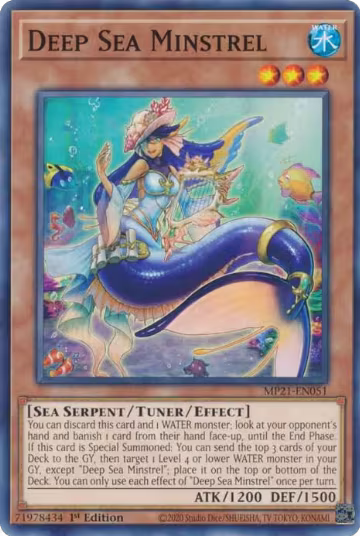 Deep Sea Minstrel (MP21-EN051), 2021 Tin of Ancient Battles — Yu-Gi-Oh! card price