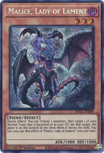 Malice, Lady of Lament (MP21-EN060), 2021 Tin of Ancient Battles — Yu-Gi-Oh! card price