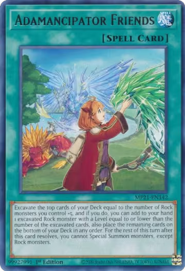 Adamancipator Friends (MP21-EN142), 2021 Tin of Ancient Battles — Yu-Gi-Oh! card price