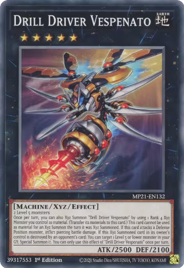 Drill Driver Vespenato (MP21-EN132), 2021 Tin of Ancient Battles — Yu-Gi-Oh! card price