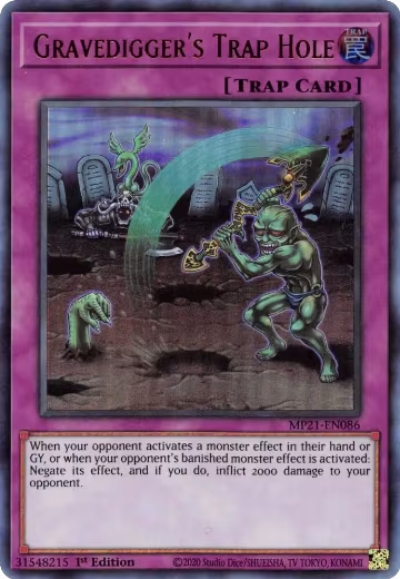 Gravedigger's Trap Hole (MP21-EN086), 2021 Tin of Ancient Battles — Yu-Gi-Oh! card price