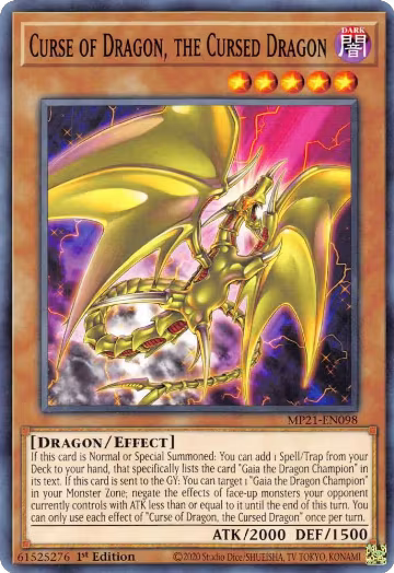 Curse of Dragon, the Cursed Dragon (MP21-EN098), 2021 Tin of Ancient Battles — Yu-Gi-Oh! card price