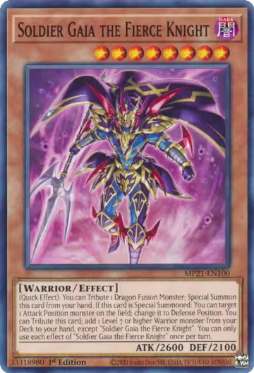 Soldier Gaia The Fierce Knight (MP21-EN100), 2021 Tin of Ancient Battles — Yu-Gi-Oh! card price