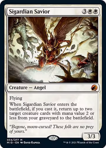 Sigardian Savior (34), Promo Pack: Innistrad: Midnight Hunt — Magic card price