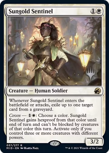 Sungold Sentinel (37), Promo Pack: Innistrad: Midnight Hunt — Magic card price