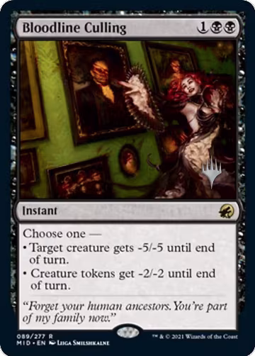 Bloodline Culling (89), Promo Pack: Innistrad: Midnight Hunt — Magic card price