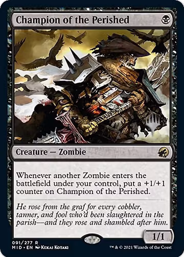 Champion of the Perished (91), Promo Pack: Innistrad: Midnight Hunt — Magic card price