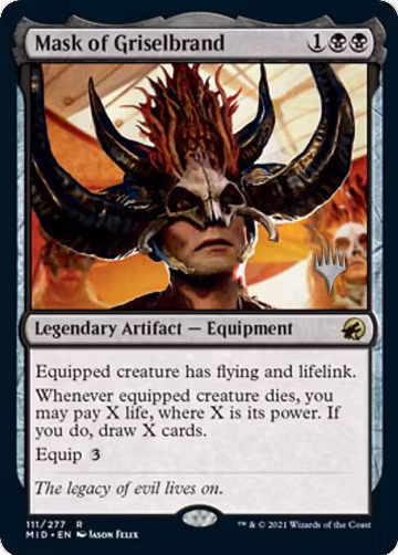Mask of Griselbrand (111), Promo Pack: Innistrad: Midnight Hunt — Magic card price