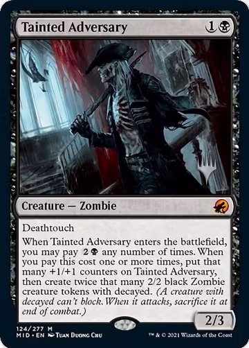 Tainted Adversary (124), Promo Pack: Innistrad: Midnight Hunt — Magic card price