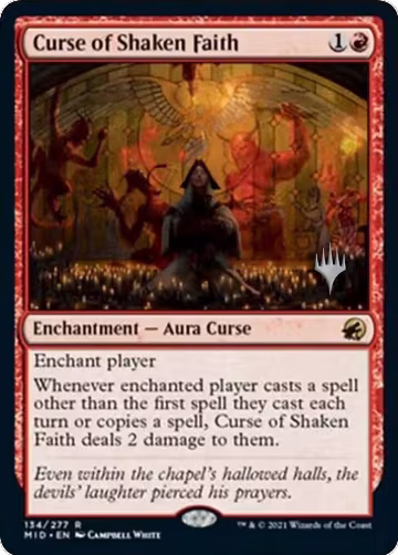 Curse of Shaken Faith (134), Promo Pack: Innistrad: Midnight Hunt — Magic card price
