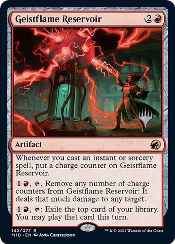 Geistflame Reservoir (142), Promo Pack: Innistrad: Midnight Hunt — Magic card price