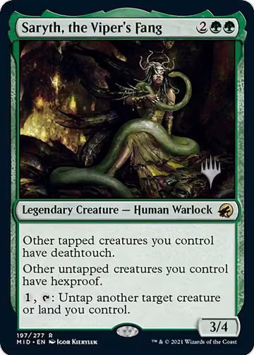 Saryth, the Viper's Fang (197), Promo Pack: Innistrad: Midnight Hunt — Magic card price