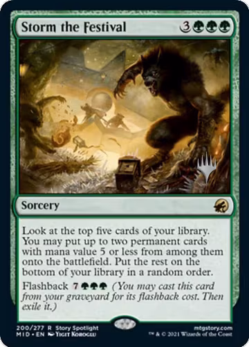 Storm the Festival (200), Promo Pack: Innistrad: Midnight Hunt — Magic card price