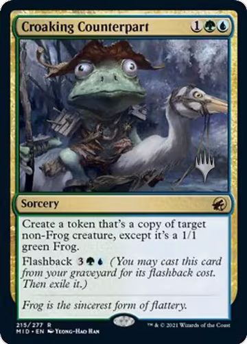 Croaking Counterpart (215), Promo Pack: Innistrad: Midnight Hunt — Magic card price