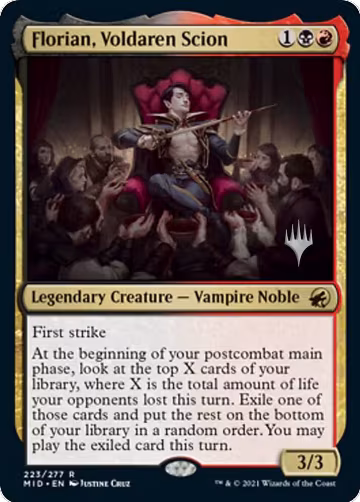 Florian, Voldaren Scion (223), Promo Pack: Innistrad: Midnight Hunt — Magic card price