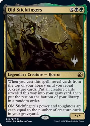 Old Stickfingers (234), Promo Pack: Innistrad: Midnight Hunt — Magic card price