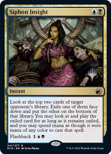 Siphon Insight (241), Promo Pack: Innistrad: Midnight Hunt — Magic card price