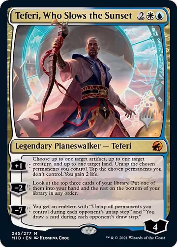 Teferi, Who Slows the Sunset (245), Promo Pack: Innistrad: Midnight Hunt — Magic card price
