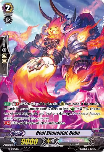 Heat Elemental, Bobo (472) (PR/0472EN), Promo Cards — Vanguard card price