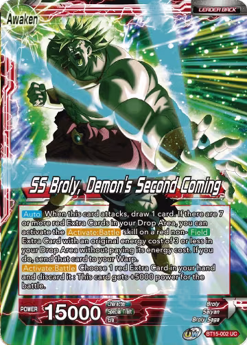 Broly // SS Broly, Demon's Second Coming (BT15-002), Saiyan Showdown — DB Super card price